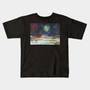 Abstract Landscape Paragliding 208 Kids T-Shirt